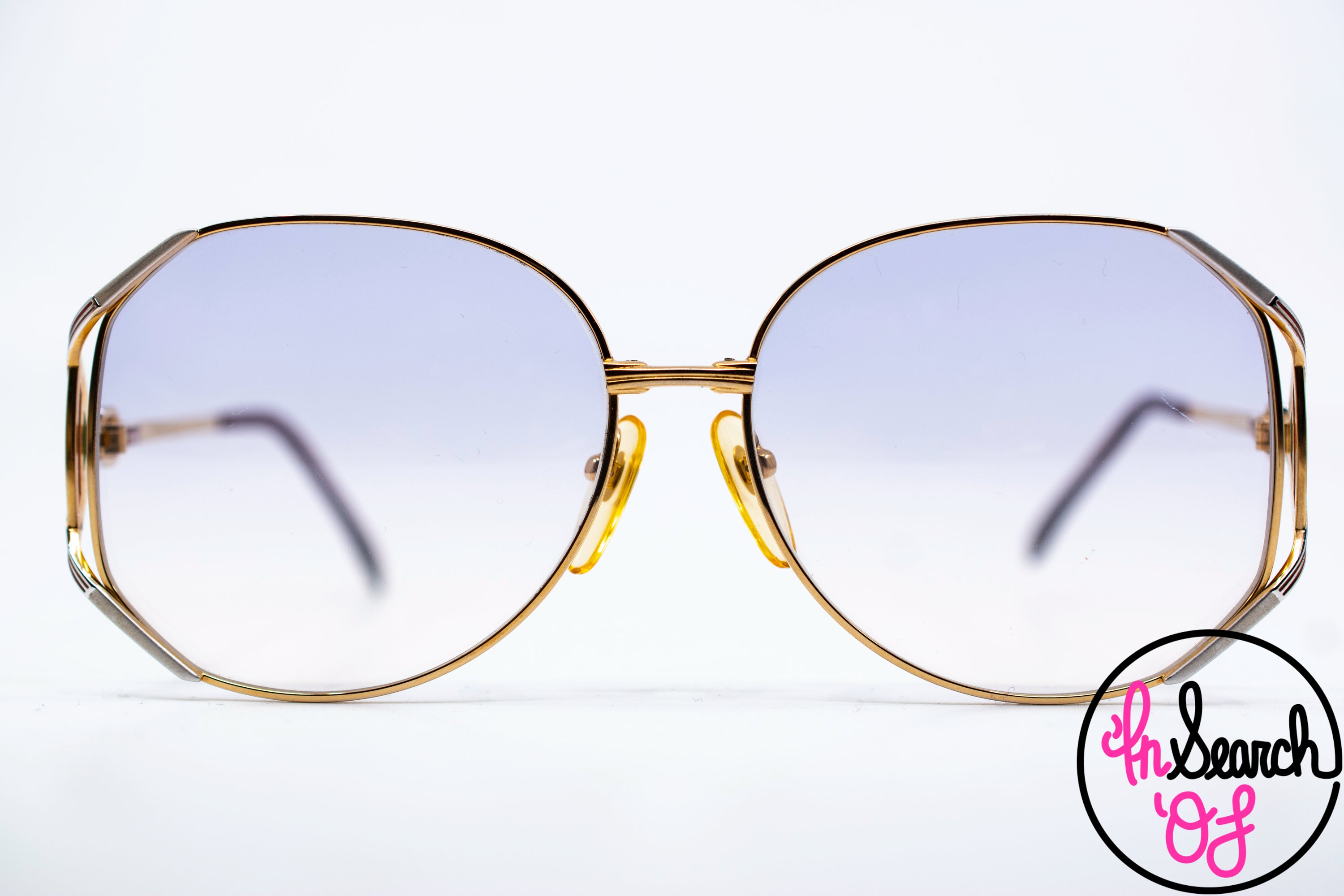 Yves Saint Laurent Gold and Purple Sunglasses Vintage Yves Saint Laurent Sunglasses Purple Metal ref  main image 4